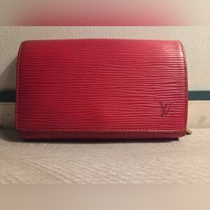 Louis Vuitton Epi Leather Red Wallet *HAS CALLOUTS*